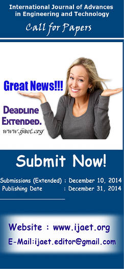 Call for Papers IJAET Deadline Extended